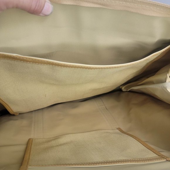 New Sealed 1983 The Great Big Bag By Avon Tan Large Canvas Tote w/ Luggage Tag - Picture 7 of 8